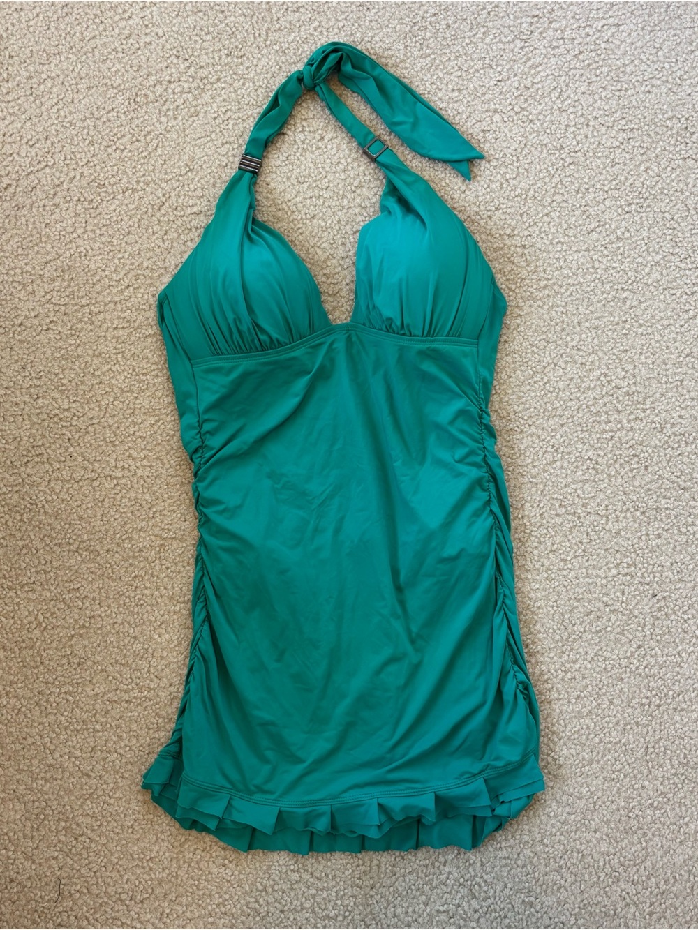 Kenneth Cole New York Women's Teal Halter Swim dress Size XL